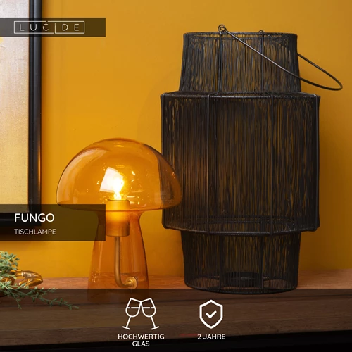 Lucide FUNGO - Tischlampe - 1xE27 - Orange - USP